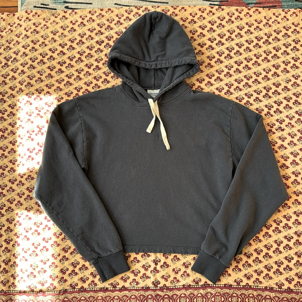Jungmaven hoodie cropped sweatshirt in navy